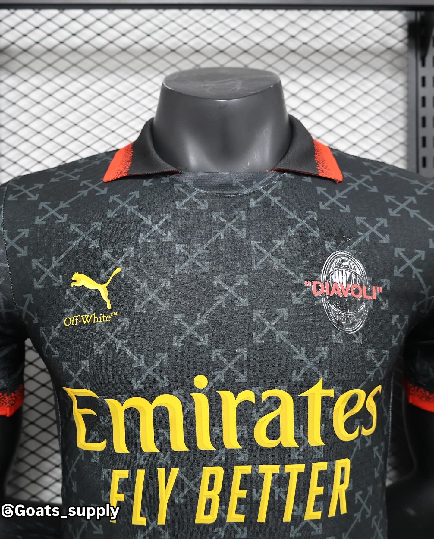 Ac Milan x Off White 24/25 black kit