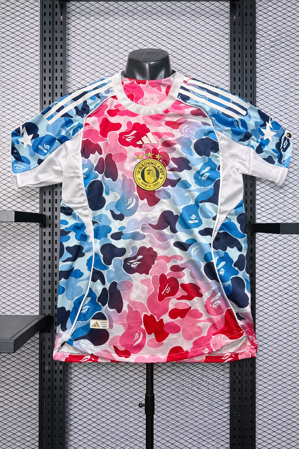Bape x Adidas pink & blue camo kit